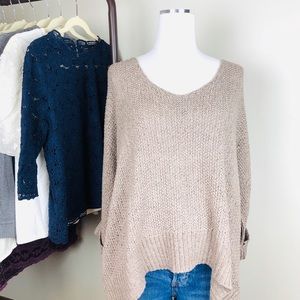 She and Sky Open Knit Oversized Sweater